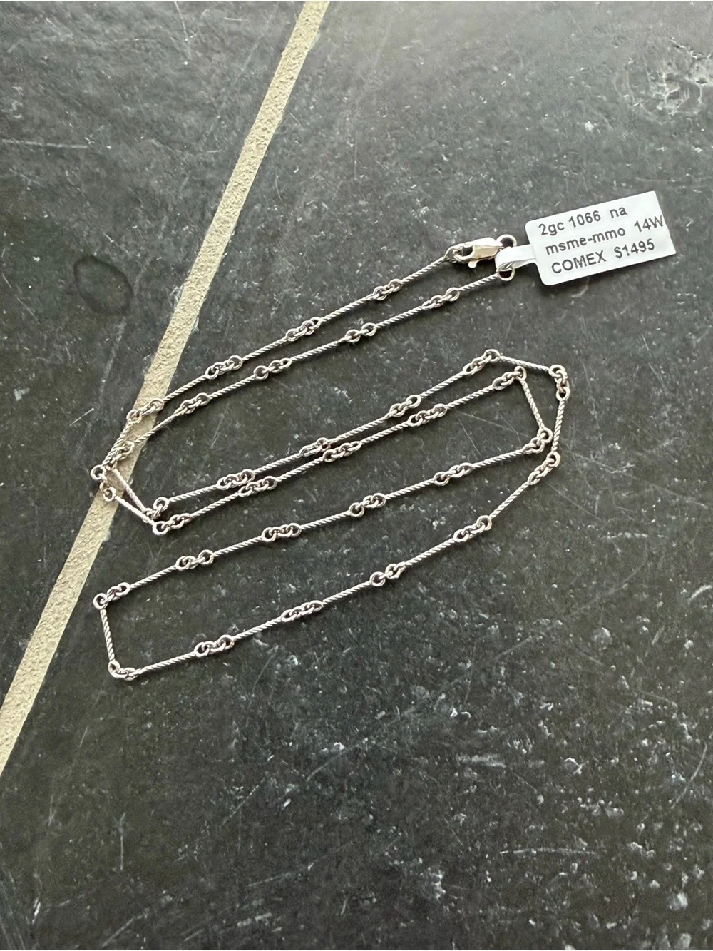 14kt. White Gold Cable Link Chain Necklace - 20